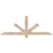 Ekena Millwork Kennewick Smooth Timber Gable Bracket, Douglas Fir, 60"W x 22"H x 3 1/2"D x 3 1/2"F, 9/12 Pitch GBW060X22X0404KEN00SDF - alternate 1
